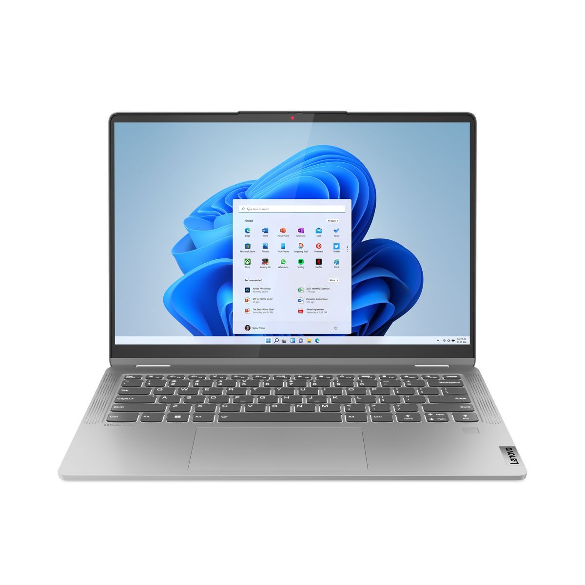 Lenovo IdeaPad Flex 5 14ABR8 AMD Ryzen 7 7730U Ibrido (2 in 1) 35,6 cm (14") Touch screen WUXGA 16 GB LPDDR4x-SDRAM 512 GB SSD Wi-Fi 6 (802.11ax) Windows 11 Home Grigio