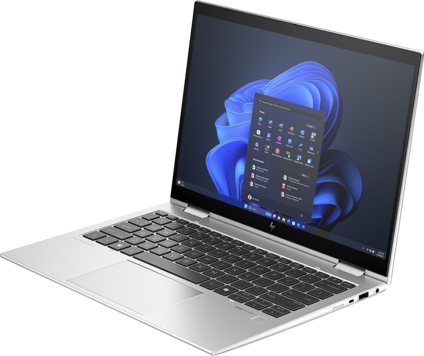 HP ENVY x360 830 G11 Intel Core Ultra 7 155U Ibrido (2 in 1) 33,8 cm (13.3") Touch screen WUXGA 16 GB LPDDR5x-SDRAM 1 TB SSD Wi-Fi 6E (802.11ax) Windows 11 Pro Argento