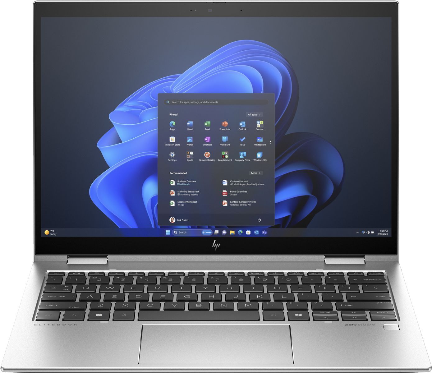 HP ENVY x360 830 G11 Intel Core Ultra 7 155U Ibrido (2 in 1) 33,8 cm (13.3") Touch screen WUXGA 16 GB LPDDR5x-SDRAM 1 TB SSD Wi-Fi 6E (802.11ax) Windows 11 Pro Argento
