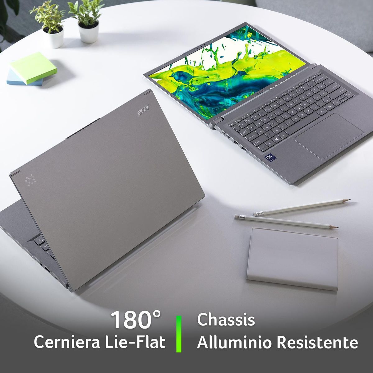 Acer Aspire 14 AI Intel Core Ultra 7 256V Computer portatile 35,6 cm (14") WUXGA 16 GB LPDDR5x-SDRAM 512 GB SSD Wi-Fi 6E (802.11ax) Windows 11 Home Grigio