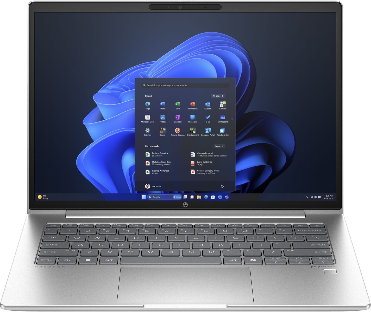 HP ProBook 440 G11 Intel Core Ultra 5 125U Computer portatile 35,6 cm (14") WUXGA 8 GB DDR5-SDRAM 256 GB SSD Wi-Fi 6E (802.11ax) Windows 11 Pro Argento