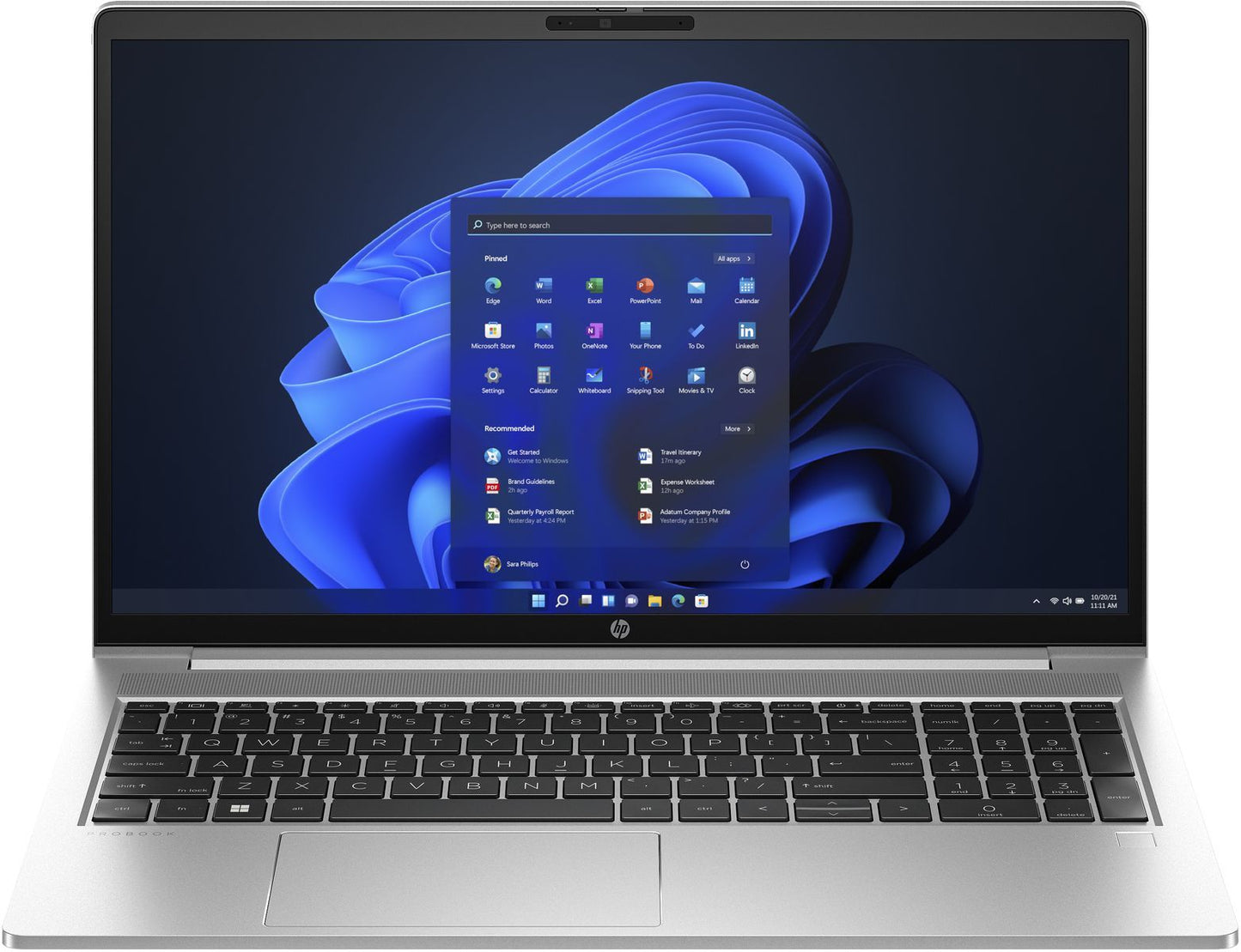HP ProBook 450 G10 Intel Core i7 i7-1355U Computer portatile 39,6 cm (15.6") Full HD 16 GB DDR4-SDRAM 512 GB SSD Wi-Fi 6E (802.11ax) Windows 11 Pro Argento
