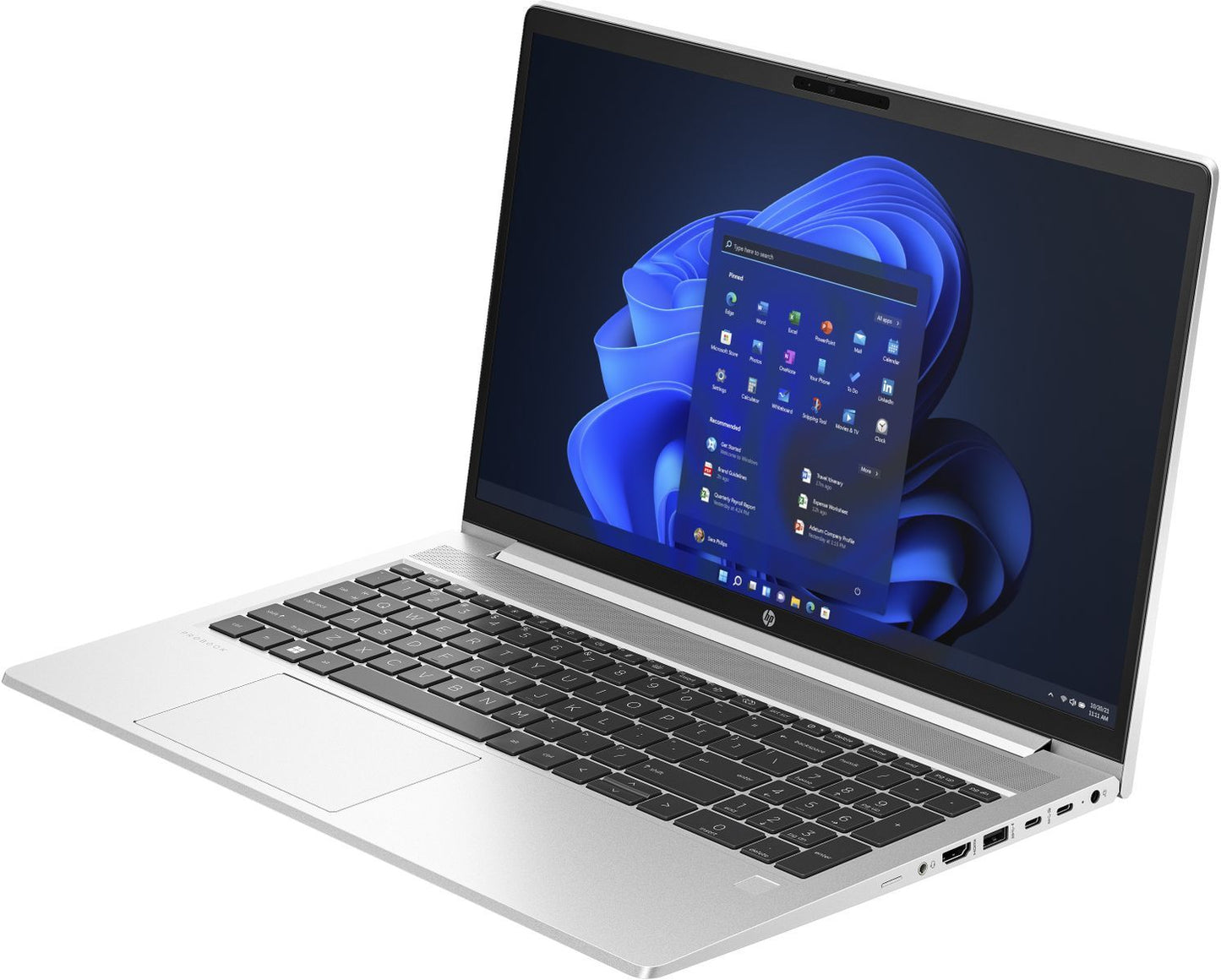 HP ProBook 450 G10 Intel Core i7 i7-1355U Computer portatile 39,6 cm (15.6") Full HD 16 GB DDR4-SDRAM 512 GB SSD Wi-Fi 6E (802.11ax) Windows 11 Pro Argento