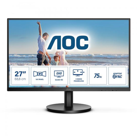 AOC MONITOR 27 LED VA QHD 16:9 4MS 300 CDM, DP/HDMI, MULTIMEDIALE