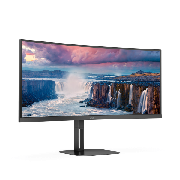 AOC MONITOR CURVO 34 LED VA WQHD 21:9 4MS 300 CDM, REG ALTEZZA, USB-C DOCK, DP/HDMI, MULTIMEDIALE