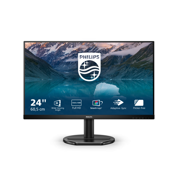 PHILIPS MONITOR 23,8 LED VA 16:9 FHD 4MS 300 CDM, VGA/DP/HDMI, MULTIMEDIALE