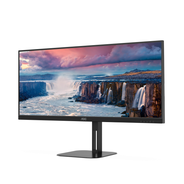 AOC MONITOR 34 LED VA WQHD 21:9 4MS 300 CDM, REG ALTEZZA, USB-C DOCK, DP/HDMI, MULTIMEDIALE