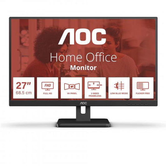 AOC MONITOR 27 LED VA FHD 16:9 4MS 300 CDM, VGA/DP/HDMI, MULTIMEDIALE