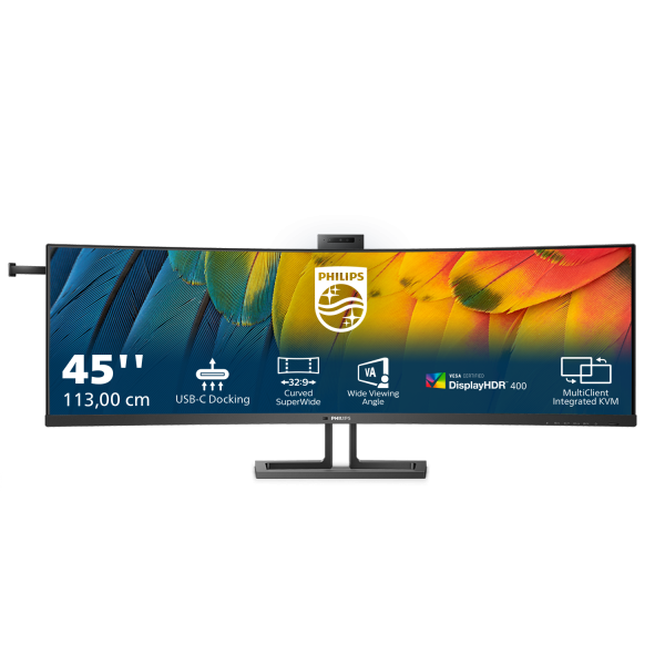 PHILIPS MONITOR CURVO 45 WLED VA 32:9 5120x1440 4MS, DP/HDMI, USB-C DOCKING, WEBCAM, REG ALTEZZA, MU