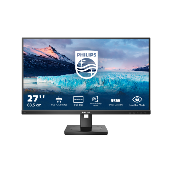 PHILIPS MONITOR 27 LED IPS 16:9 FHD 4MS 300 CD/M, PIVOT, DP/HDMI, USB-C DOCK, MULTIMEDIALE