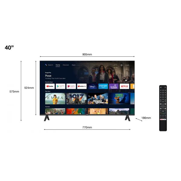 TCL SMART TV 40" FULL HD 4K ULTRA HD NERO