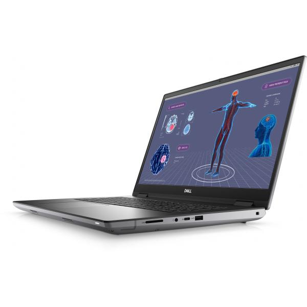 DELL Precision 7780 Intel Core i7 i7-13850HX Workstation mobile 43,9 cm (17.3") Full HD 16 GB DDR5-SDRAM 512 GB SSD NVIDIA RTX 2000 Ada Wi-Fi 6E (802.11ax) Windows 11 Pro Grigio