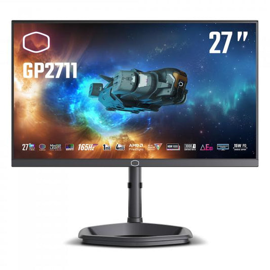 COOLER MASTER MONITOR 27 LED VA 16:9 QHD 1MS 165HZ, PIVOT, USB-C, DP/2HDMI, MULTIMEDIALE, TEMPEST GP2711