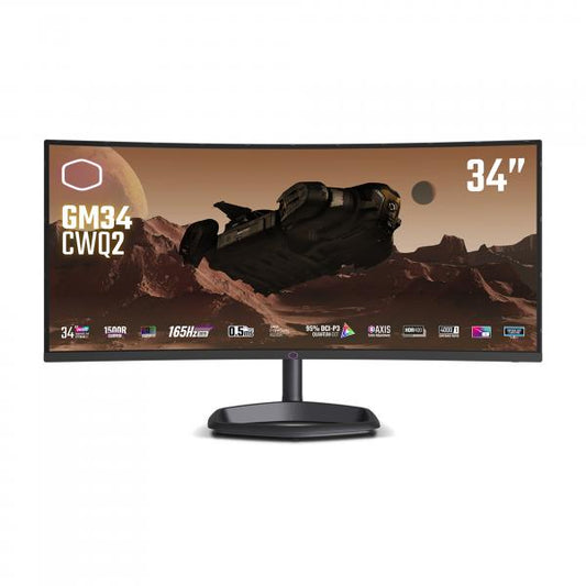 COOLER MASTER MONITOR CURVO 34 LED VA 21:9 UWQHD 180HZ, 320 CDM, 1500R, USB-C DOCK, DP/HDMI, MULTIMEDIALE, GM34-CWQ2