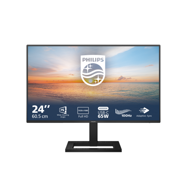 PHILIPS MONITOR 23,8 LED IPS 16:9 FHD 4MS 250 CDM 100HZ, REG ALTEZZA, USB-C DOCK, HDMI, MULTIMEDIALE