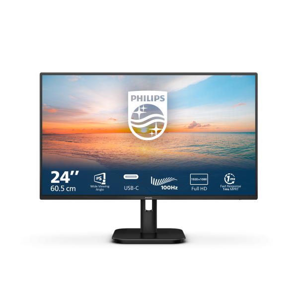 PHILIPS MONITOR 23,8 LED IPS 16:9 FHD 4MS 250 CDM 100HZ, USB-C DOCK, HDMI, MULTIMEDIALE