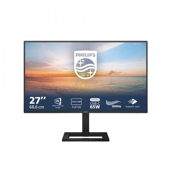 PHILIPS MONITOR 27 LED IPS 16:9 FHD 1MS 250 CDM 100HZ, REG ALTEZZA, USB-C DOCK, HDMI, MULTIMEDIALE