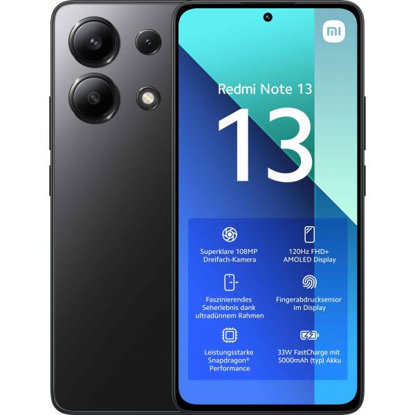 Xiaomi Redmi Note 13 8+256GB 6.67" NFC Midnight Black DS EU