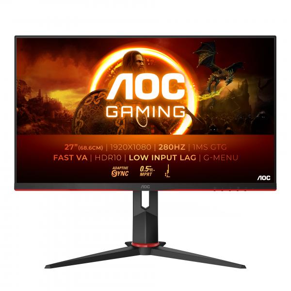 AOC MONITOR 27 LED VA 16:9 FHD 0,5MS 300CDM 280HZ PIVOT HDMI/DP