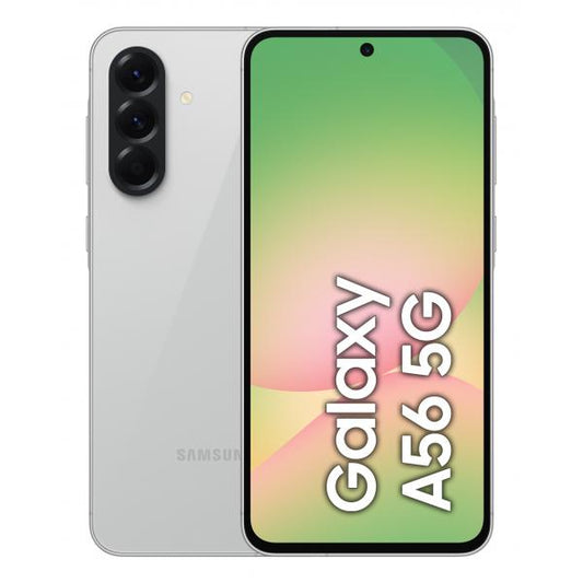 Samsung Galaxy A56 5G, Smartphone con Funzioni intelligenti, Display Super AMOLED 6.7, 8GB RAM, 256GB, Camera 50MP, Batteria 5.000 mAh, IP67, Awesome Lightgray