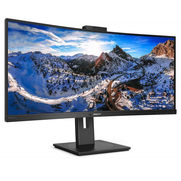 PHILIPS MONITOR CURVO 34 LED VA 21:9 3440X1440 500 CD/M, DP/HDMI, USB-C, WEBCAM, ALTEZZA, MULTIMEDIALE