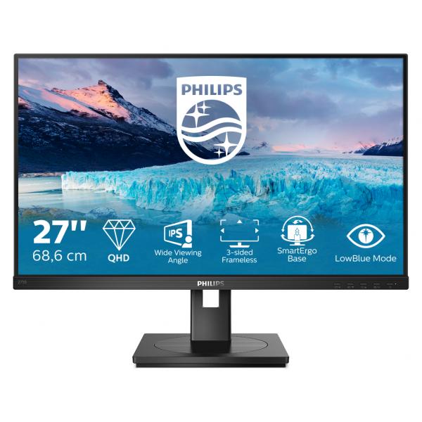 PHILIPS MONITOR 27 LED IPS 16:9 2560X1440 DVI/DP/HDMI PIVOT, MULTIMEDIALE