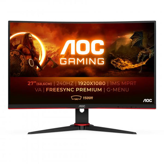 AOC MONITOR 27 16:9 VA FHD 1MS 240hz 300CDM, DP/HDMI