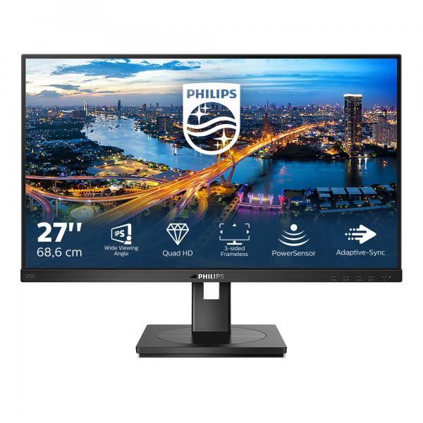 PHILIPS MONITOR 27 LED IPS 16:9 QHD 300 CDM 4MS PIVOT DVI/DP/HDMI, MULTIMEDIALE