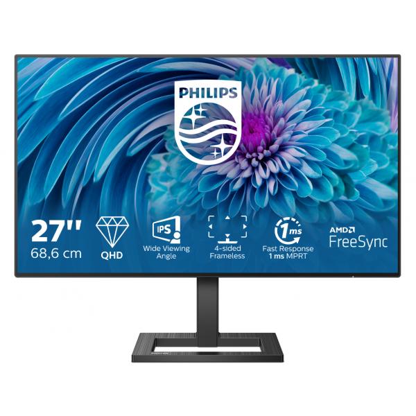 PHILIPS MONITOR 27 LED IPS 16:9 QHD 1MS 75HZ 350 CDM, DP/HDMI, PIVOT, MULTIMEDIALE