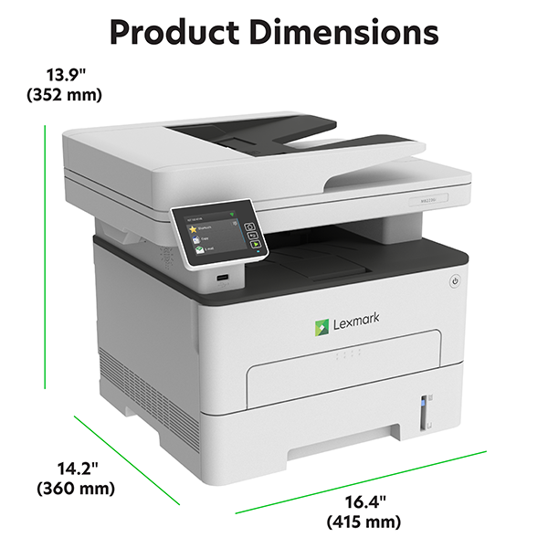 LEXMARK MULTIF. LASER MB2236i B/N 34PPM FRONTE/RETRO AIRPRINT USB/LAN/WIFI - 3IN1