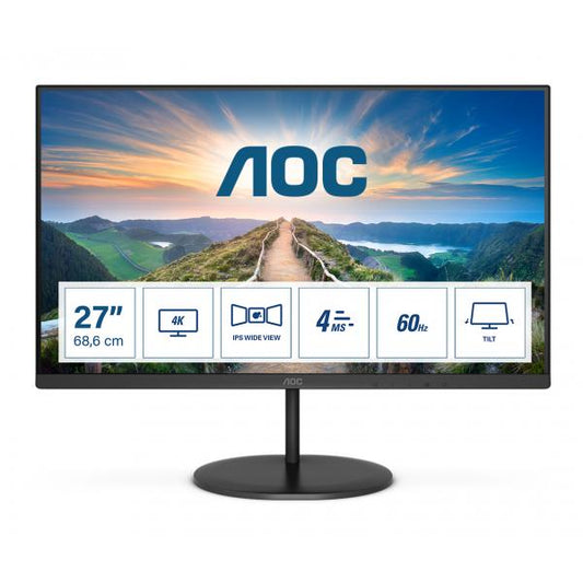 AOC MONITOR 27 LED IPS 16:9 4K UHD 350 CDM, DP/HDMI, MULTIMEDIALE