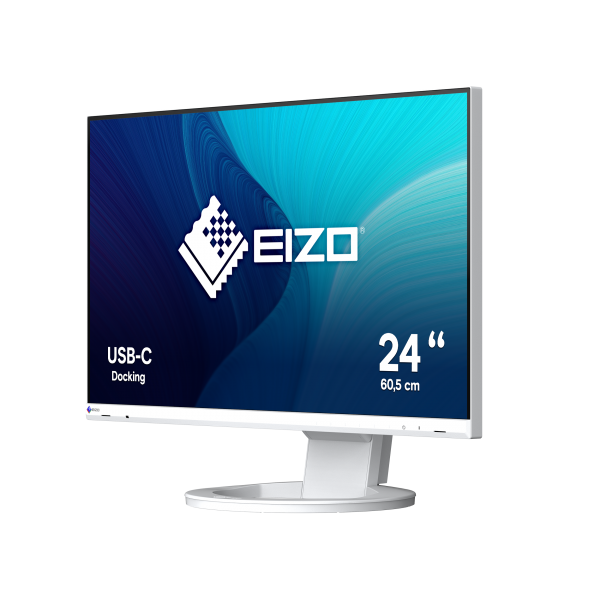 EIZO MONITOR 23,8 LED IPS 16:9 FHD 5MS 250 CDM, DP/HDMI, USB-C, PIVOT, FLEXSCAN EV2480-WT, BIANCO