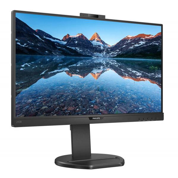 PHILIPS MONITOR 23,8 LED IPS 16:9 FHD 4MS 250 CDM, VGA/HDMI/DP, PIVOT, USB-C, WEBCAM, MULTIMEDIALE