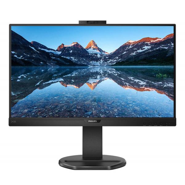 PHILIPS MONITOR 23,8 LED IPS 16:9 FHD 4MS 250 CDM, VGA/HDMI/DP, PIVOT, USB-C, WEBCAM, MULTIMEDIALE