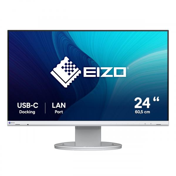 EIZO MONITOR 24,1 LED IPS 16:9 FHD 5MS 250 CDM, DP/HDMI, PIVOT, HUB USB-C, FLEXSCAN EV2490-WT, BIANC